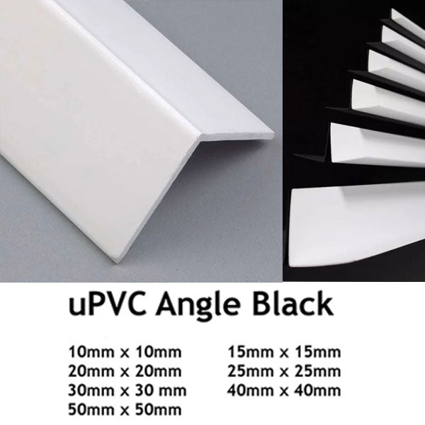 90 Degree White Plastic PVC Corner Trim - 2.9m Length