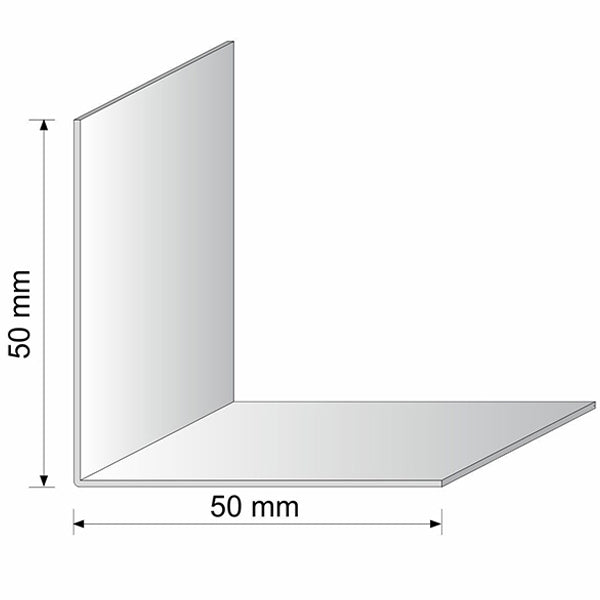 90 Degree White Plastic PVC Corner Trim - 2.9m Length