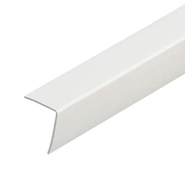 90 Degree White Plastic PVC Corner Trim - 2.9m Length