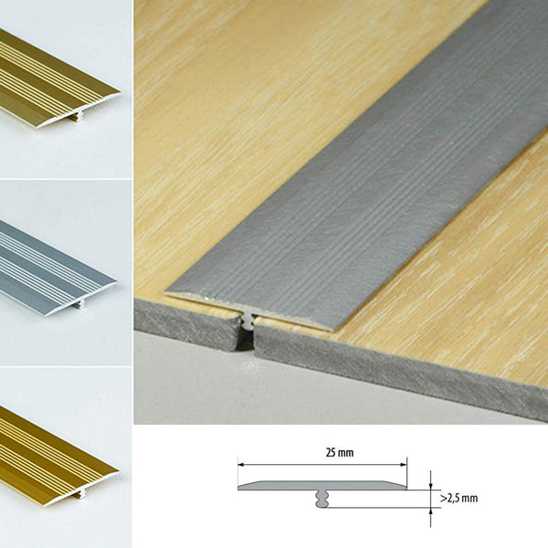 25mm Door Threshold T-Profile Trim for Aluminium LVT Flooring