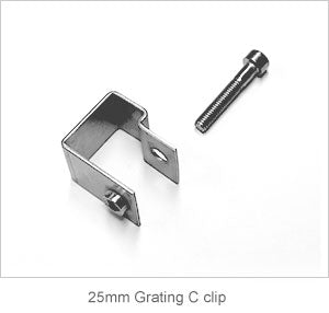 C Clips for Grating - Durable 316 Stainless Steel, Pack of 10, Open & Mini Mesh Panels, Secure Fastening