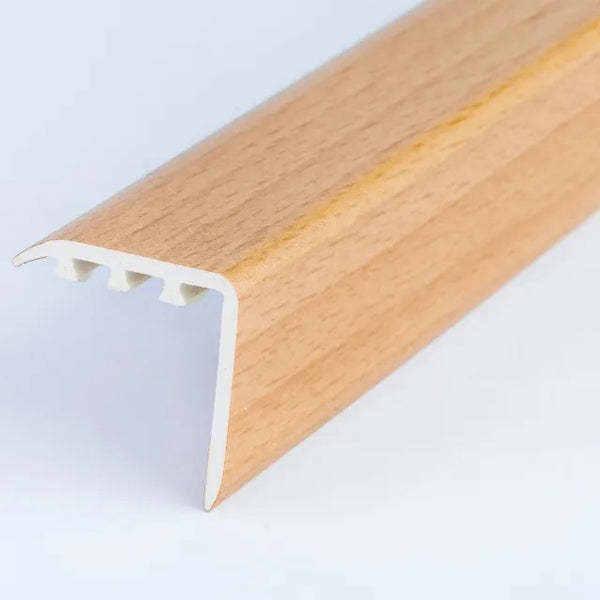 30 x 30mm UPVC Stair Nosing Trim with Wood Effect Finish