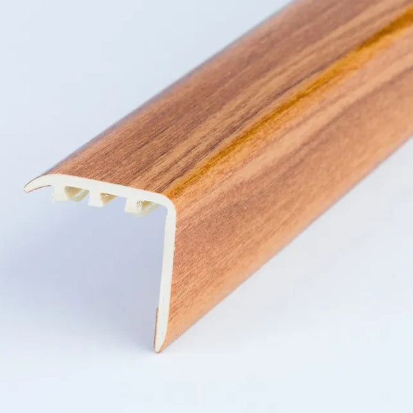 30 x 30mm UPVC Stair Nosing Trim with Wood Effect Finish