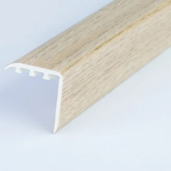 30 x 30mm UPVC Stair Nosing Trim with Wood Effect Finish