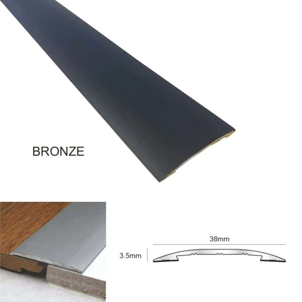 38mm Euro Cover Strip Self Adhesive Door Bar for Wood and Vinyl Tiles