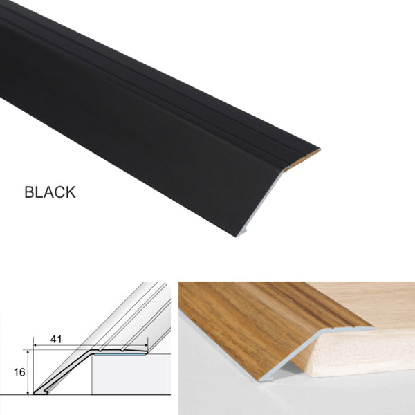 41mm Anodised Aluminium Door Threshold Ramp Profile with Screwfix