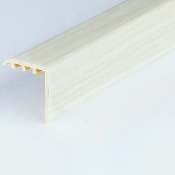 45 x 22mm Wood Effect UPVC Stair Edge Trim Nosing for Wooden and Laminate Stairs