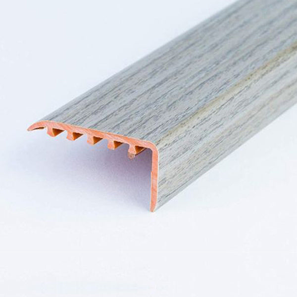 45 x 22mm Wood Effect UPVC Stair Edge Trim Nosing for Wooden and Laminate Stairs