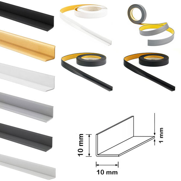 5m Flexible Self Adhesive Plastic PVC 90 Degree Corner Trim