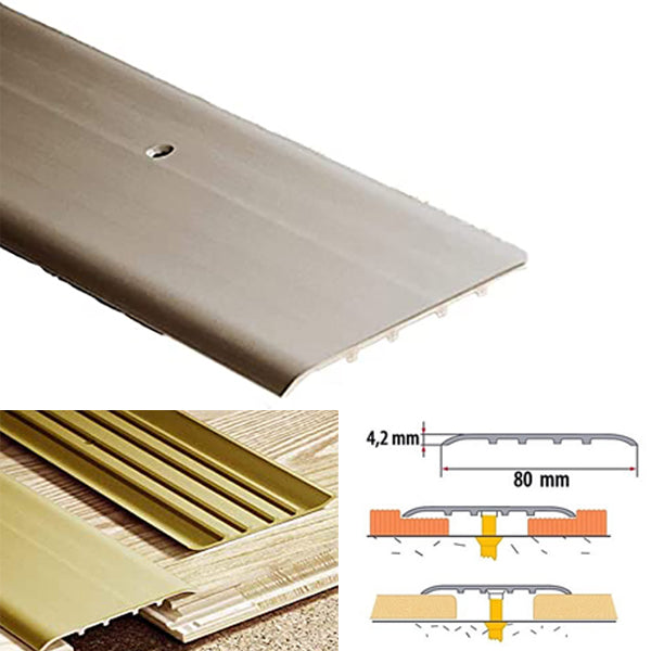 80mm Aluminum Threshold Carpet Cover for Door Bars