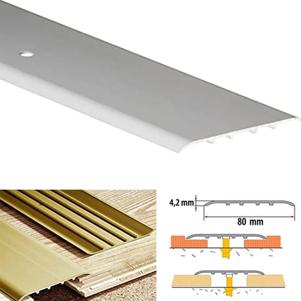 80mm Aluminum Threshold Carpet Cover for Door Bars