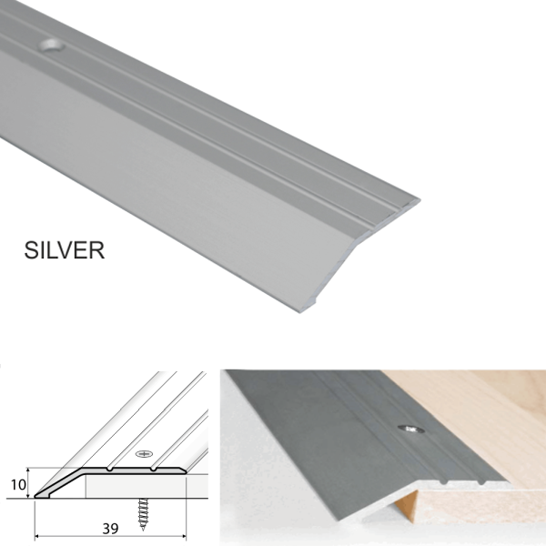 40mm Aluminum Ramp and Trim for Door and Carpet Thresholds