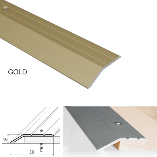 40mm Aluminum Ramp and Trim for Door and Carpet Thresholds