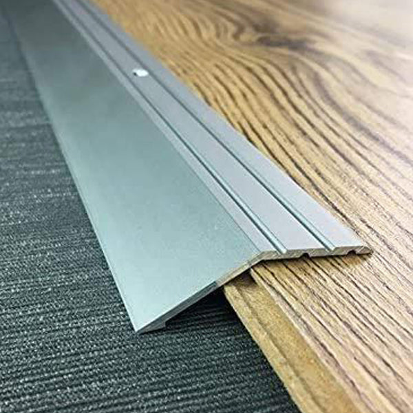 1m Anodised Aluminum Door Threshold Trim for Uneven Laminate Floors