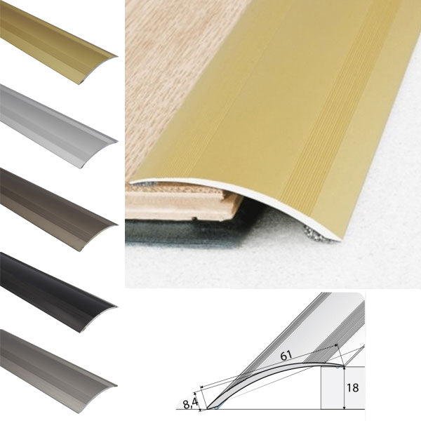 61mm Self Adhesive Aluminum Door Floor Trim and Thresholds for All Flooring Types