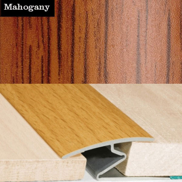 32mm Wood Effect Aluminum Door Thresholds for Vinyl, Carpet, and Wooden Flooring