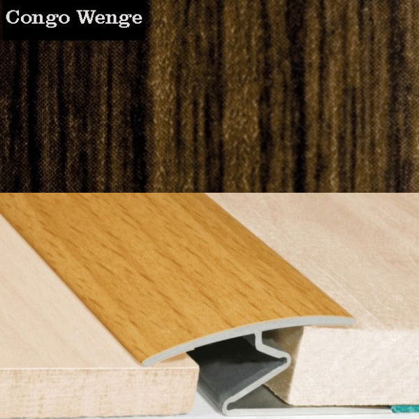 32mm Wood Effect Aluminum Door Thresholds for Vinyl, Carpet, and Wooden Flooring