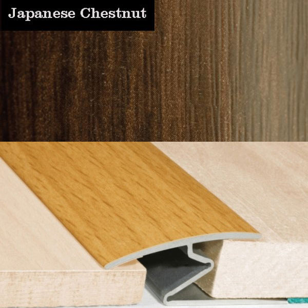 32mm Wood Effect Aluminum Door Thresholds for Vinyl, Carpet, and Wooden Flooring