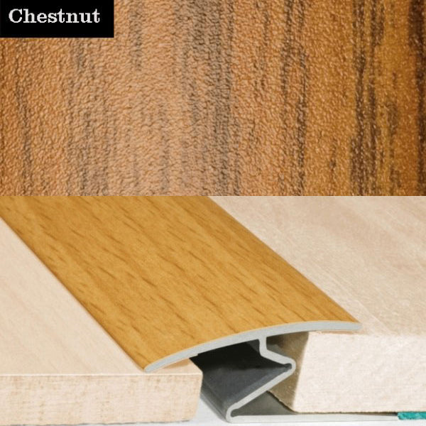 32mm Wood Effect Aluminum Door Thresholds for Vinyl, Carpet, and Wooden Flooring