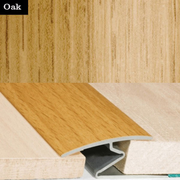 32mm Wood Effect Aluminum Door Thresholds for Vinyl, Carpet, and Wooden Flooring