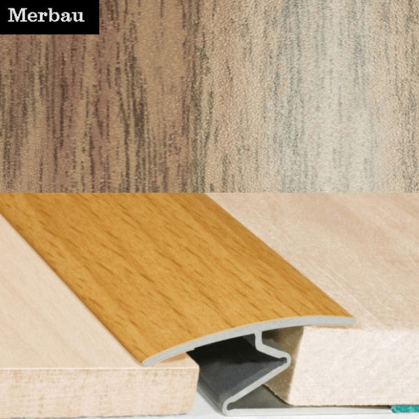 32mm Wood Effect Aluminum Door Thresholds for Vinyl, Carpet, and Wooden Flooring