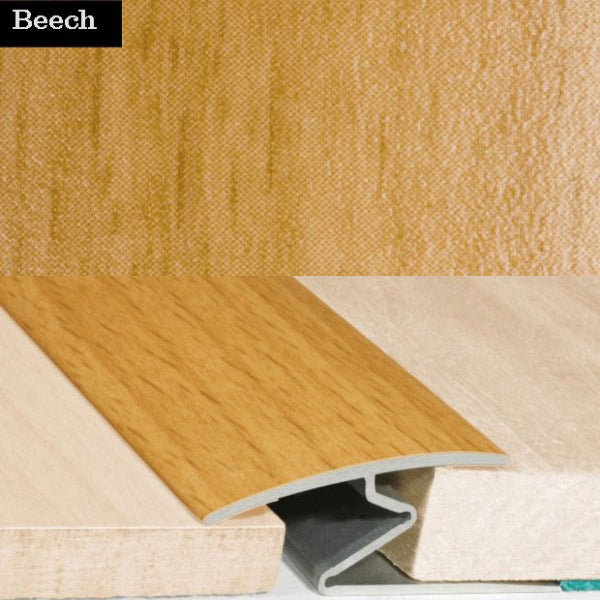 32mm Wood Effect Aluminum Door Thresholds for Vinyl, Carpet, and Wooden Flooring