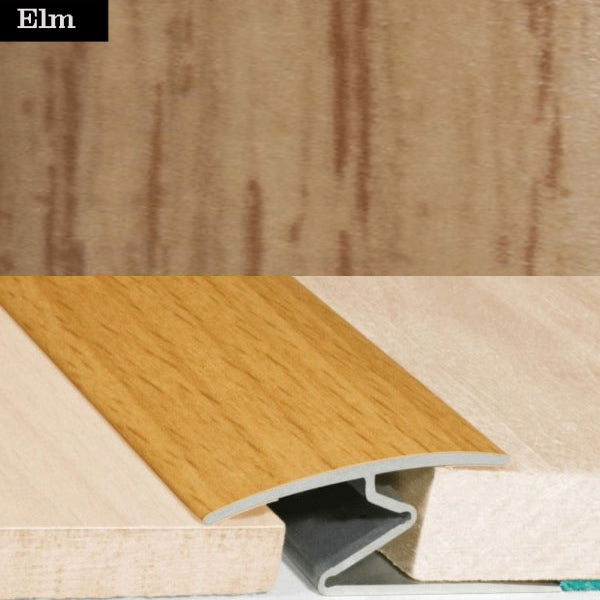 32mm Wood Effect Aluminum Door Thresholds for Vinyl, Carpet, and Wooden Flooring