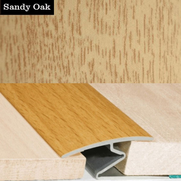 32mm Wood Effect Aluminum Door Thresholds for Vinyl, Carpet, and Wooden Flooring