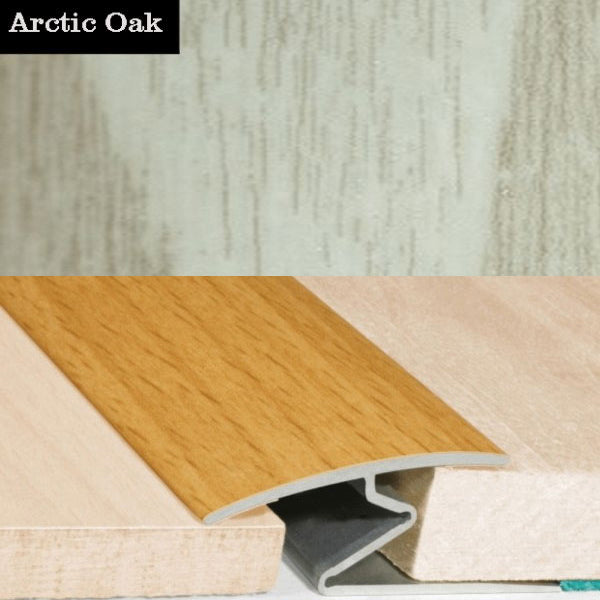 32mm Wood Effect Aluminum Door Thresholds for Vinyl, Carpet, and Wooden Flooring