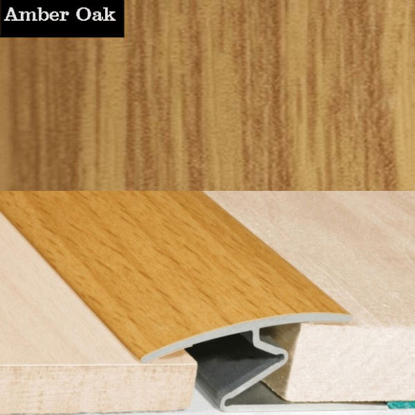 32mm Wood Effect Aluminum Door Thresholds for Vinyl, Carpet, and Wooden Flooring