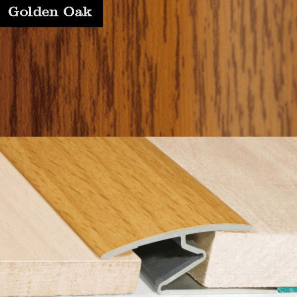 32mm Wood Effect Aluminum Door Thresholds for Vinyl, Carpet, and Wooden Flooring