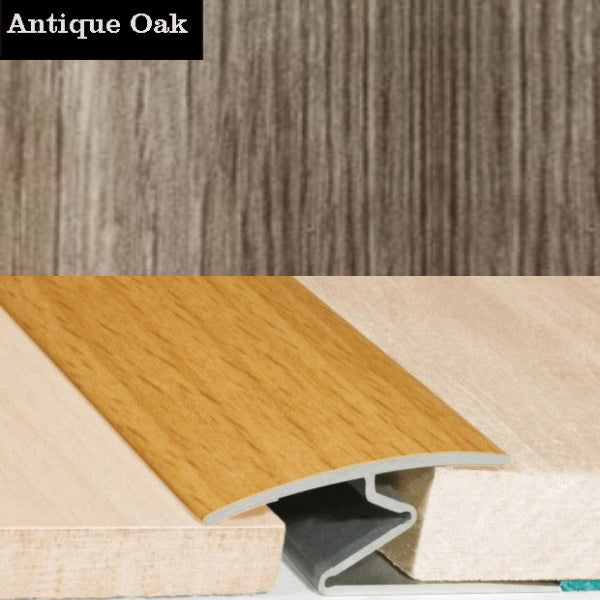 32mm Wood Effect Aluminum Door Thresholds for Vinyl, Carpet, and Wooden Flooring