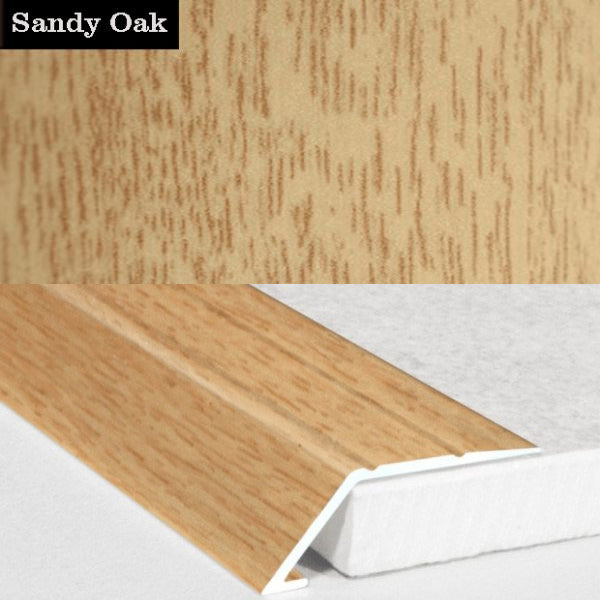 31mm Self Adhesive Aluminum Door Threshold Ramp with Wood Effect