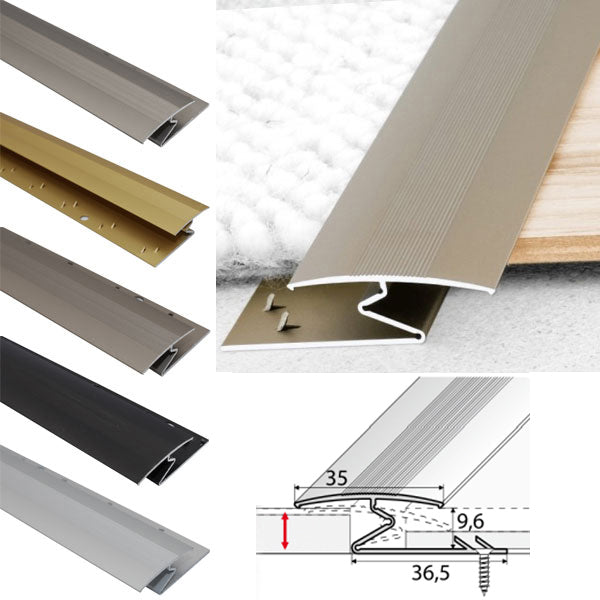 35mm Z Shaped Aluminium Profiles for Connecting Carpet and Wood Floors