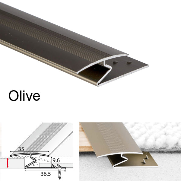 35mm Z Shaped Aluminium Profiles for Connecting Carpet and Wood Floors