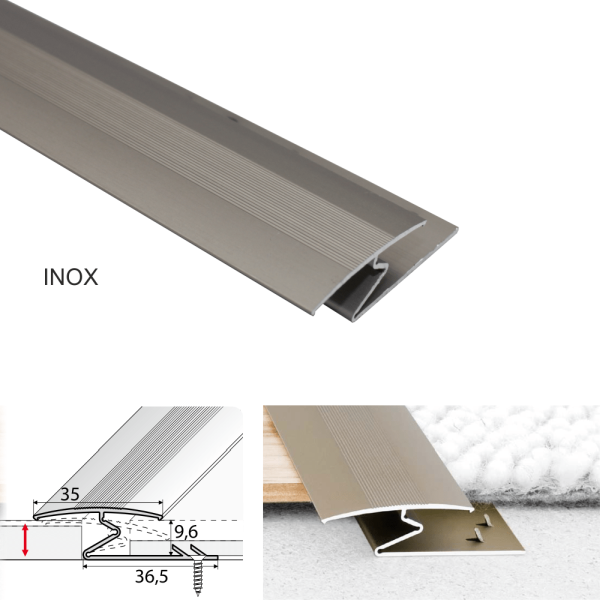 35mm Z Shaped Aluminium Profiles for Connecting Carpet and Wood Floors