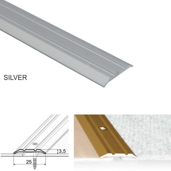 25mm Threshold for Aluminum Doors Designed for Vinyl and Tiled Floors