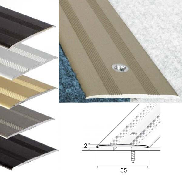 35mm Heavy Duty Aluminum Door Threshold for Carpeted Floors