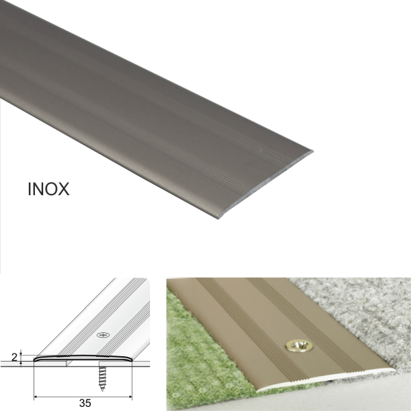 35mm Heavy Duty Aluminum Door Threshold for Carpeted Floors