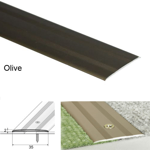 35mm Heavy Duty Aluminum Door Threshold for Carpeted Floors