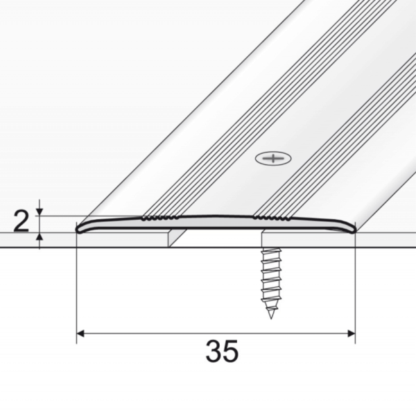 35mm Heavy Duty Aluminum Door Threshold for Carpeted Floors