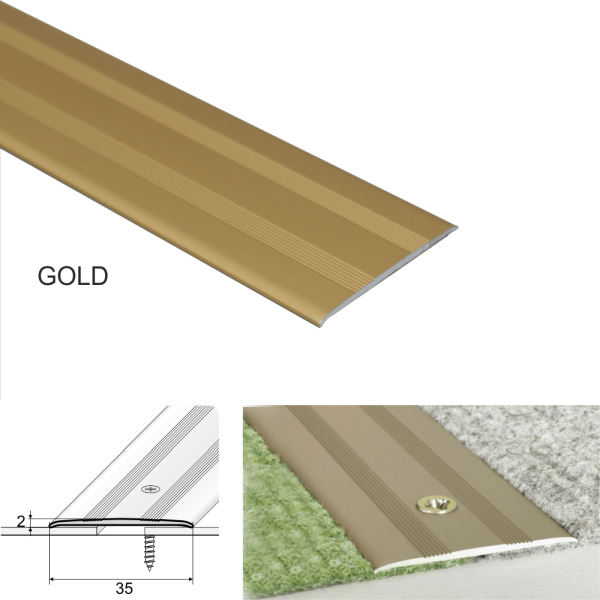 35mm Heavy Duty Aluminum Door Threshold for Carpeted Floors