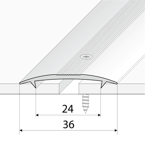 36mm Twin Grip Aluminum Carpet Joining Threshold Bar