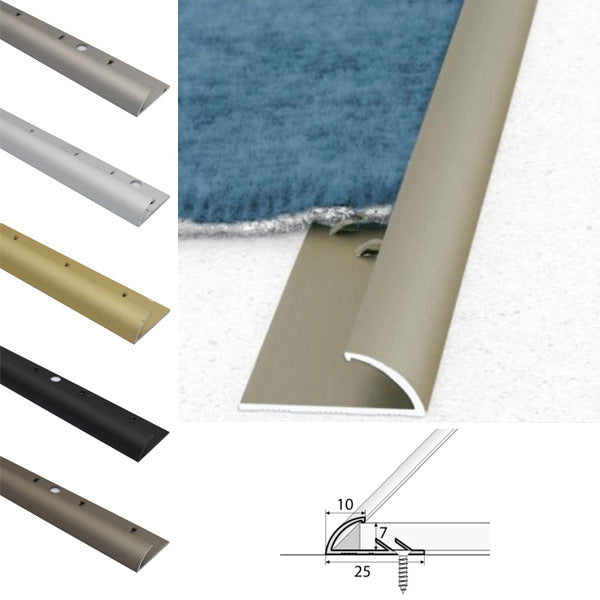 10mm Anodised Coating Carpet Profile for Carpet to Vinyl Connections