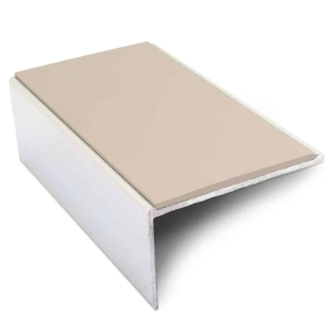 56 x 32mm Stair Nosing Edge Trim in Aluminum with Anti Slip PVC Insert