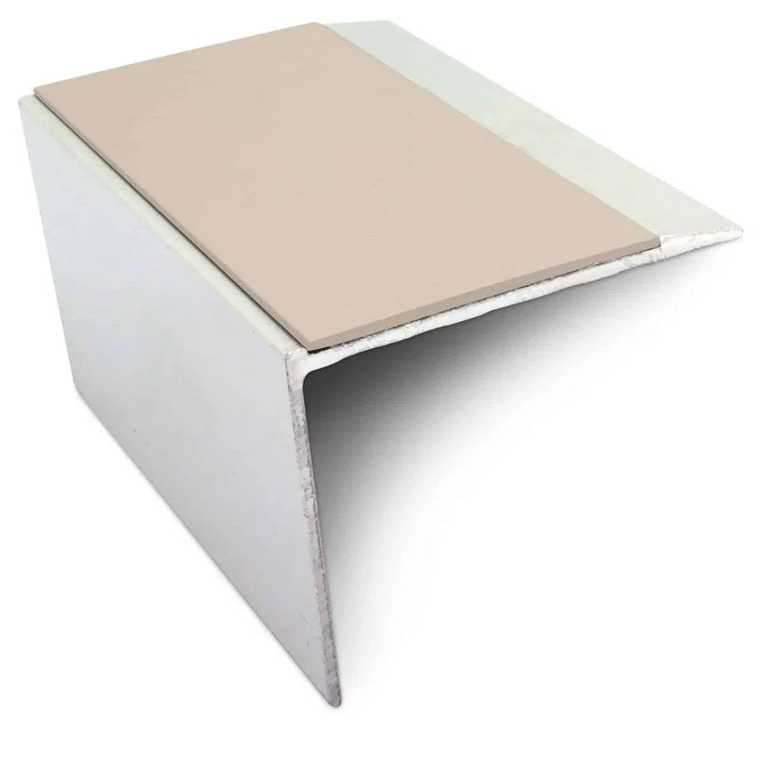 67 x 55mm Non Slip Aluminium Stair Nosing Edge Trim with PVC Insert - DDA Compliant