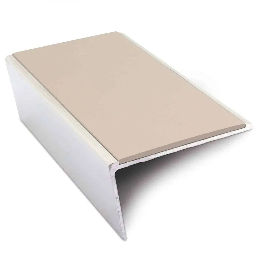 57 x 32mm Aluminium Rakeback Non Slip Stair Nosing with PVC Insert