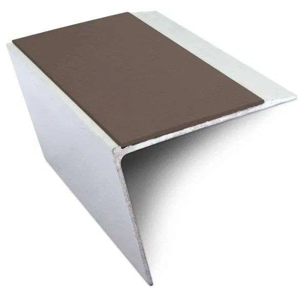 67 x 55mm Aluminium Anti Slip Stair Nosing Edge Trim with PVC Insert – DDA Compliant