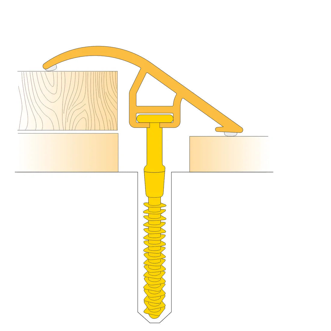40mm Wood Effect PVC Door Threshold Ramp