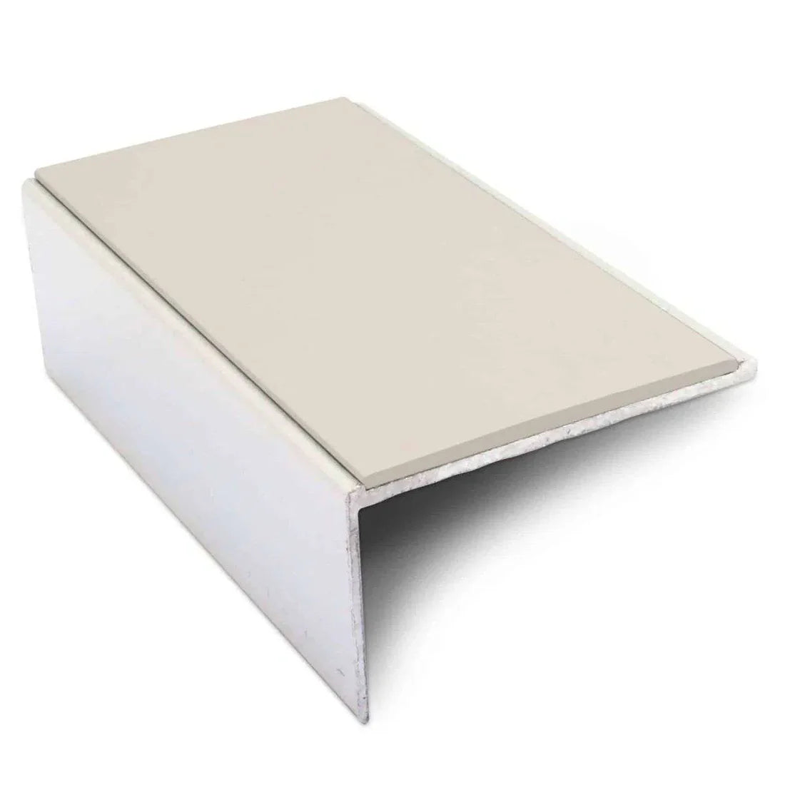 56 x 32mm Stair Nosing Edge Trim in Aluminum with Anti Slip PVC Insert